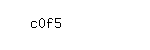 Captcha: c0f5